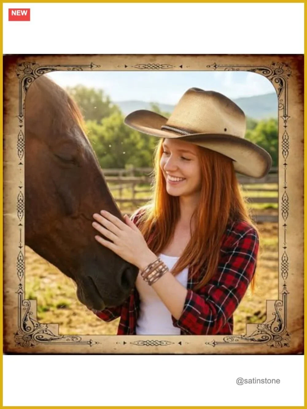 Wide Brim Western Straw Cowboy Hat with Shapeable Brim